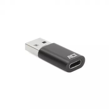 USB-A vīrišķais uz USB-C sievišķo adapteris ACT AC7376 melns