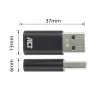 USB-A vīrišķais uz USB-C sievišķo adapteris ACT AC7376 melns