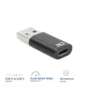 USB-A vīrišķais uz USB-C sievišķo adapteris ACT AC7376 melns