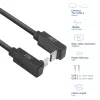 ACT USB 3.0 10Gbps 60W USB Type-C (augšup/lejup leņķis) uz USB Type-C (augšup/lejup leņķis) kabelis, 0,5 m