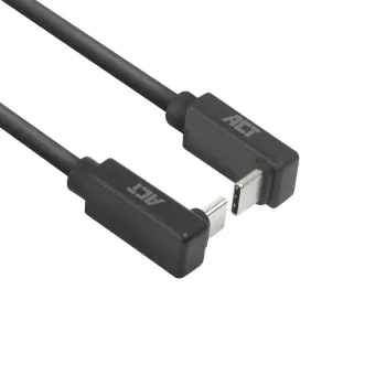 ACT USB 3.0 10Gbps 60W USB Type-C (augšup/lejup leņķis) uz USB Type-C (augšup/lejup leņķis) kabelis, 2 metri