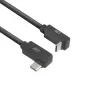 ACT USB 3.0 10Gbps 60W USB Type-C (kreisais/labais leņķis) uz USB Type-C (augšup/lejup leņķis) kabelis, 0,5 metri