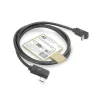 ACT USB 3.0 10Gbps 60W USB Type-C (kreisais/labais leņķis) uz USB Type-C (augšup/lejup leņķis) kabelis, 0,5 metri