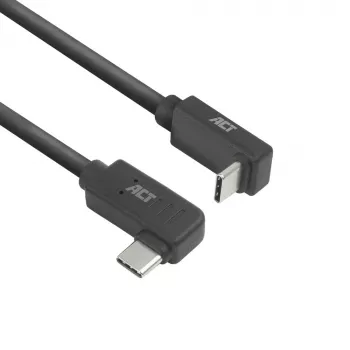 ACT USB 3.0 10Gbps 60W USB Type-C (kreisais/labais leņķis) uz USB Type-C (augšup/lejup leņķis) kabelis, 2 metri