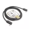 ACT USB 3.0 10Gbps 60W USB Type-C (kreisais/labais leņķis) uz USB Type-C (kreisais/labais leņķis) kabelis, 1 metrs