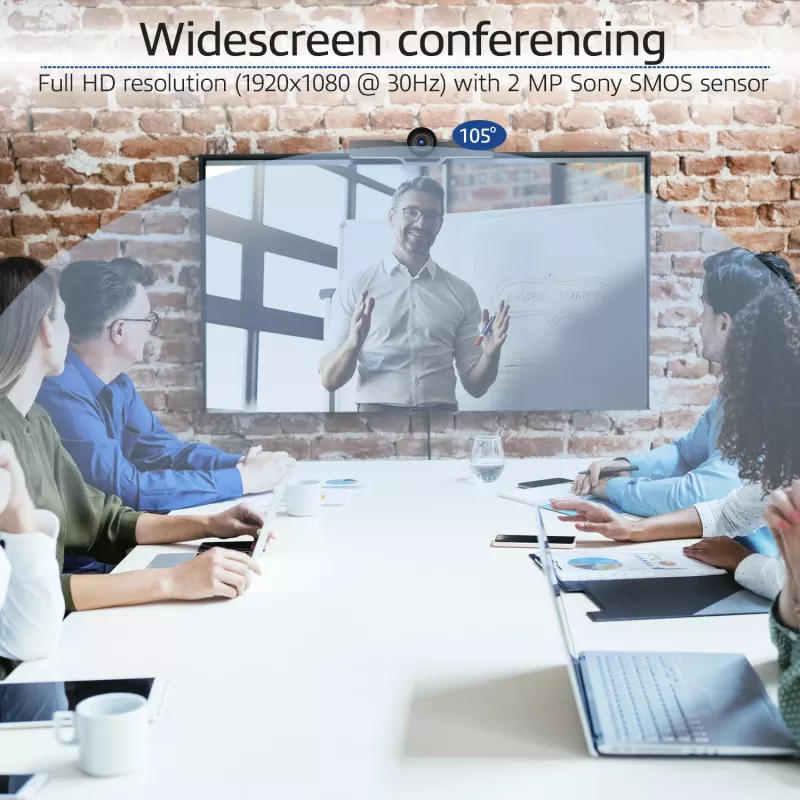 ACT AC7990 Full HD konferences kamera ar mikrofonu, panoramēšana, slīpums un tālummaiņa