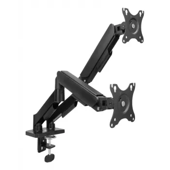 ACT monitora roka 35 collu, gāzes atspere, 2 monitoriem, Essentials, Clamp/Grommet, 18 kg, 43.2 cm (17 collu), 88.9 cm (35 collu), 100 x 100 mm, Melna
