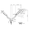 ACT monitora roka 35 collu, gāzes atspere, 2 monitoriem, Essentials, Clamp/Grommet, 18 kg, 43.2 cm (17 collu), 88.9 cm (35 collu), 100 x 100 mm, Melna