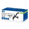 ACT monitora roka 35 collu, gāzes atspere, 2 monitoriem, Essentials, Clamp/Grommet, 18 kg, 43.2 cm (17 collu), 88.9 cm (35 collu), 100 x 100 mm, Melna