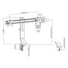 ACT Divu monitoru roka AC8322 ātrai augstuma regulēšanai, skava/caurums, 14 kg