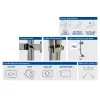 ACT Divu monitoru roka AC8322 ātrai augstuma regulēšanai, skava/caurums, 14 kg