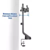 ACT Divu monitoru roka AC8322 ātrai augstuma regulēšanai, skava/caurums, 14 kg