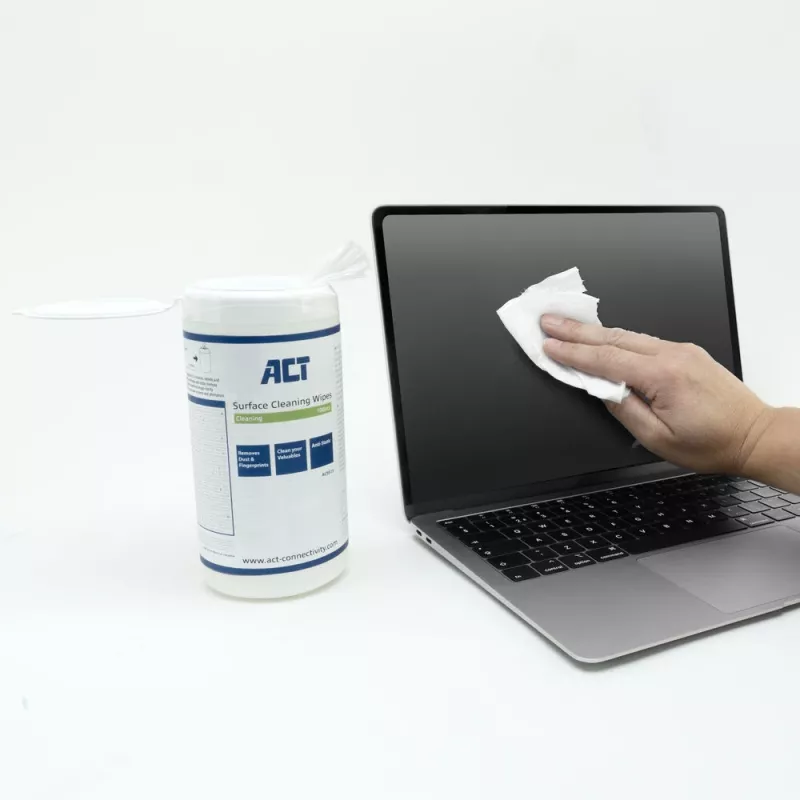 ACT AC9515 Tīrīšanas salvetes LCD, LED, Plasma ekrāniem, 100 gab.
