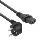 ACT strāvas kabelis CEE 7/7 vīrišķais (leņķveida) - C13 IEC Lock melns 5 m, EL269S