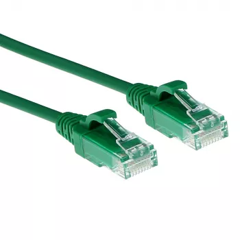 ACT Green 2 m LSZH U/UTP CAT6 datacenter slaidais savienojuma kabelis ar snagless RJ45 savienotājiem