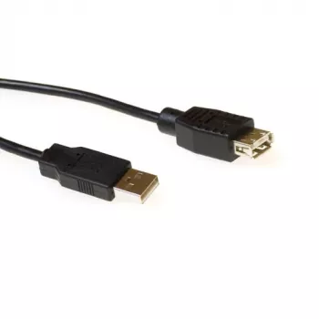 ACT USB 2.0 A vīrieša - USB A sieviete pagarinātājs 5.00 m melns SB2250