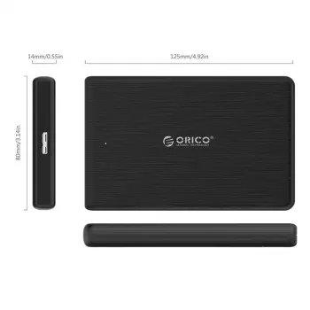 ORICO 2189C3-BK-BP ārējais korpuss 2.5 inch HDD/SSD