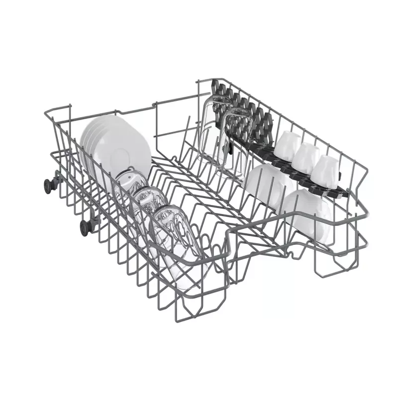 Brīvi stāvoša šaurā trauku mazgājamā mašīna BEKO DVS05024W — 10 komplekti, 45 cm, 49 dB, E klase