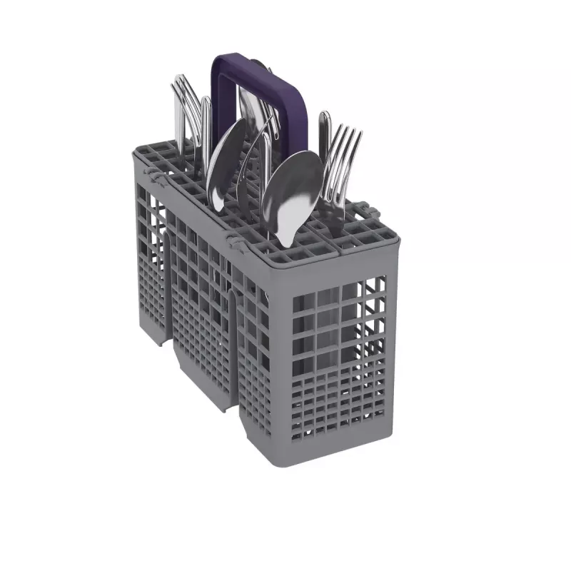 Brīvi stāvoša šaurā trauku mazgājamā mašīna BEKO DVS05024W — 10 komplekti, 45 cm, 49 dB, E klase