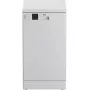 Brīvi stāvoša šaurā trauku mazgājamā mašīna BEKO DVS05024W — 10 komplekti, 45 cm, 49 dB, E klase