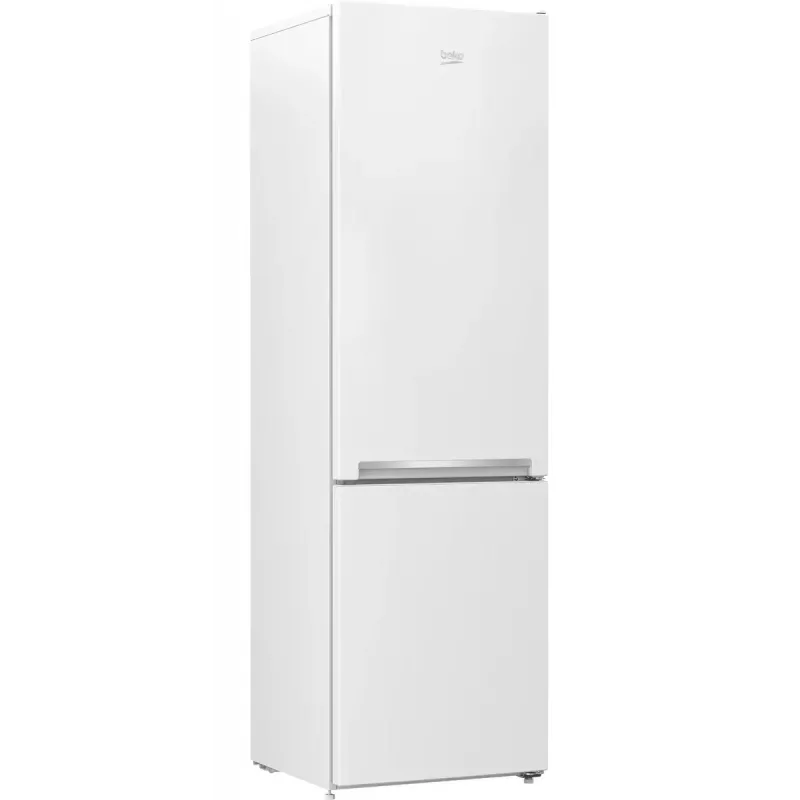 Brīvstāvošs ledusskapis BEKO RCSA300K40WN, 291 L kopējā tilp. (204 L ledusskapis, 87 L saldētava), E klase, maināmas durvis, LED, 181,3 cm, balts