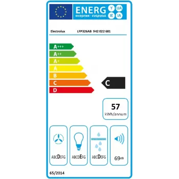 Iebūvējamā tvaika nosūcēja Electrolux Serie 300 LFP326AB, LED, 57 dB