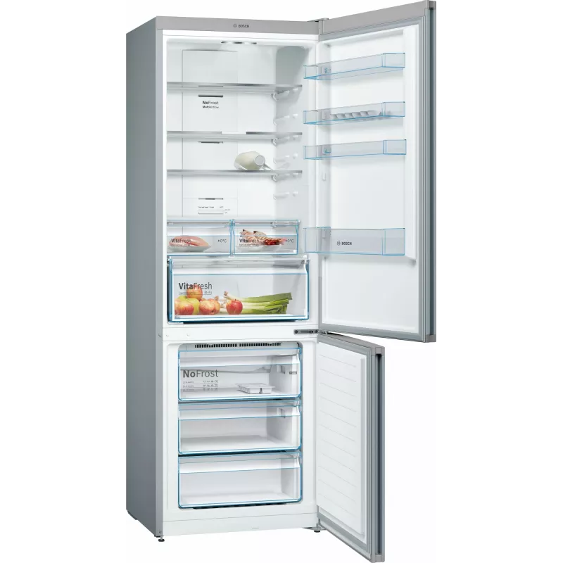 Bosch Serie 4 KGN49XLEA brīvstāvošs ledusskapis ar saldētavu 438 L, nerūsējošais tērauds