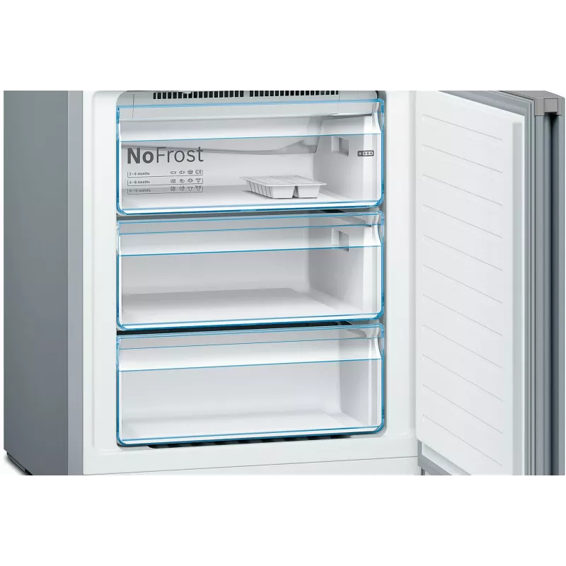 Bosch Serie 4 KGN49XLEA brīvstāvošs ledusskapis ar saldētavu 438 L, nerūsējošais tērauds