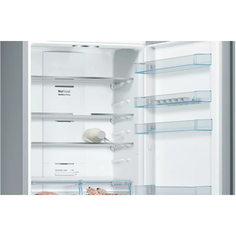 Bosch Serie 4 KGN49XLEA brīvstāvošs ledusskapis ar saldētavu 438 L, nerūsējošais tērauds