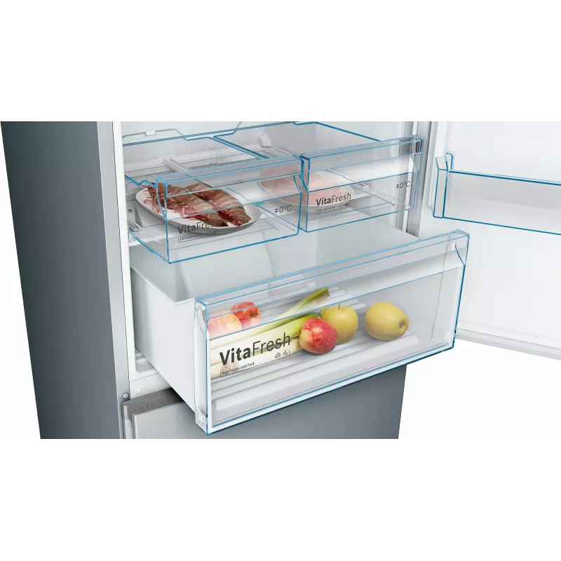 Bosch Serie 4 KGN49XLEA brīvstāvošs ledusskapis ar saldētavu 438 L, nerūsējošais tērauds