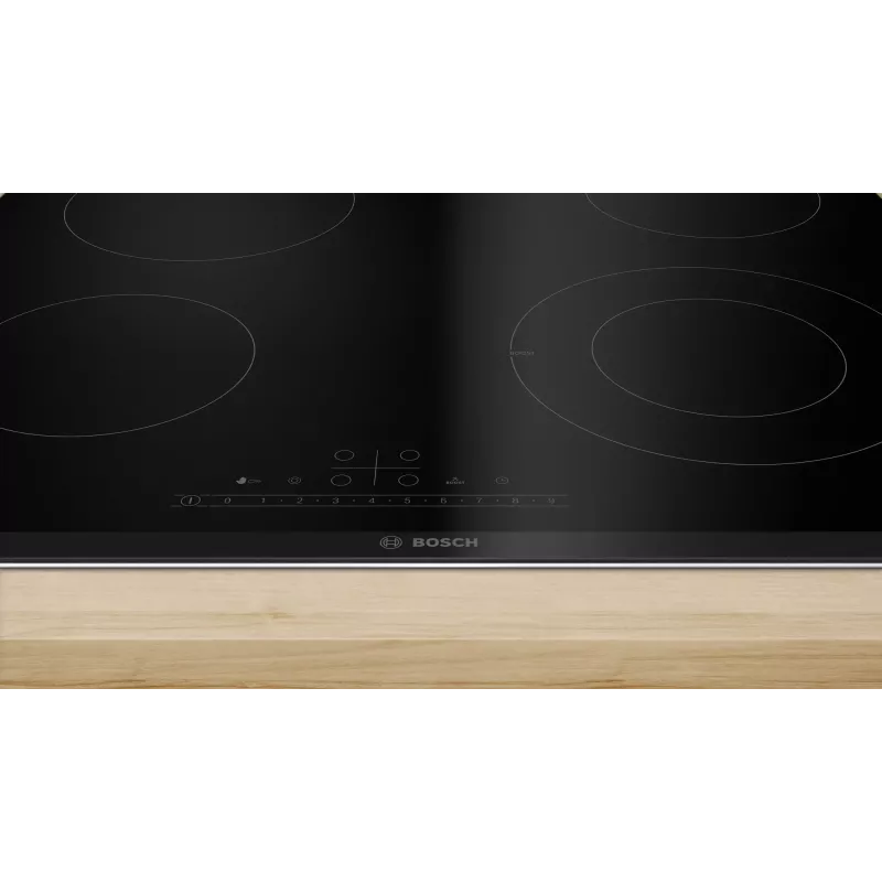 Bosch Serie 6 PKF675FP2E keramiskā plīts virsma, melna, iebūvējama, 60 cm, 4 zonas
