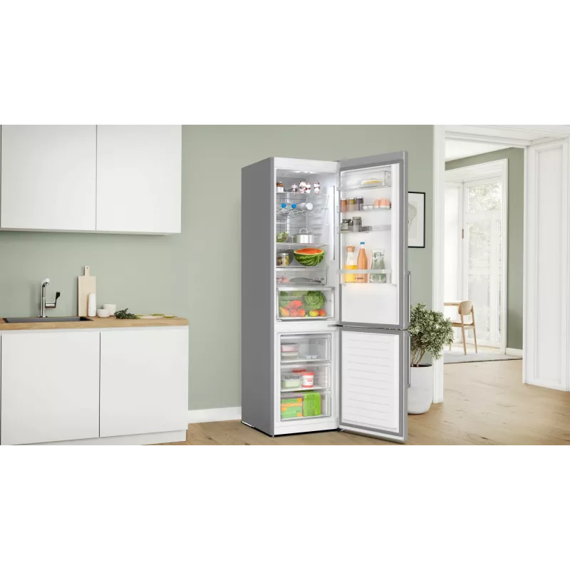 Bosch Serie 6 KGN39AIBT ledusskapis-saldētājs Brīvstāvošs 363 L Nerūsējošs tērauds