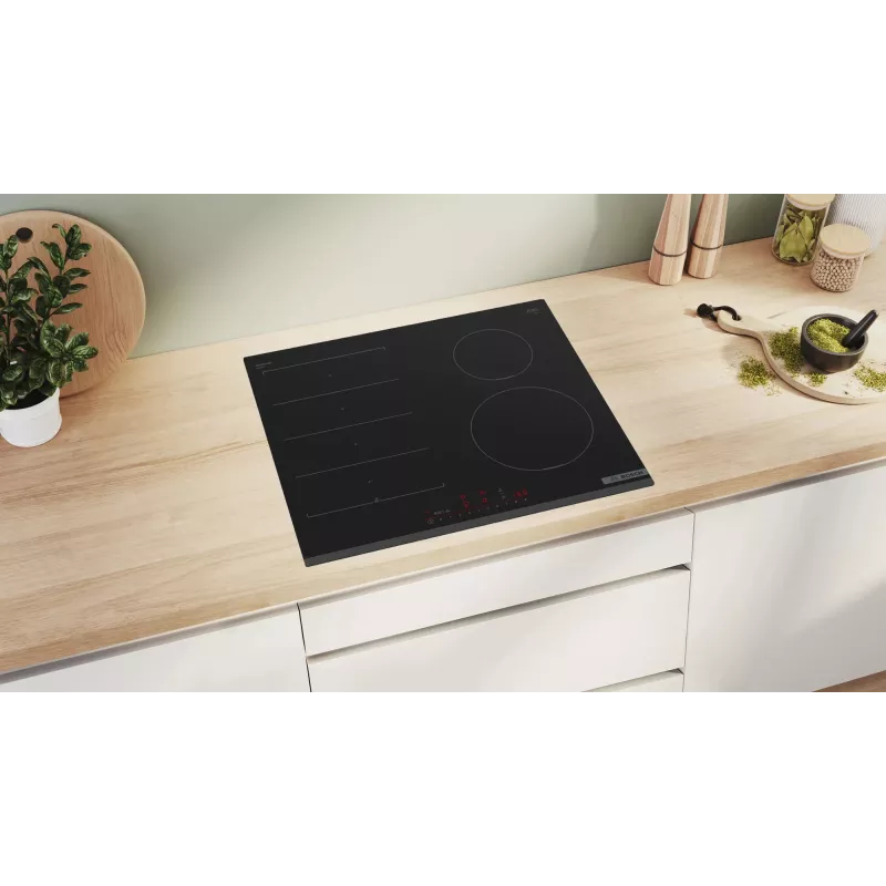 Bosch Serie 6 PIX631HC1E 60 cm 4 zonu indukcijas plīts virsma, iebūvējama, melna