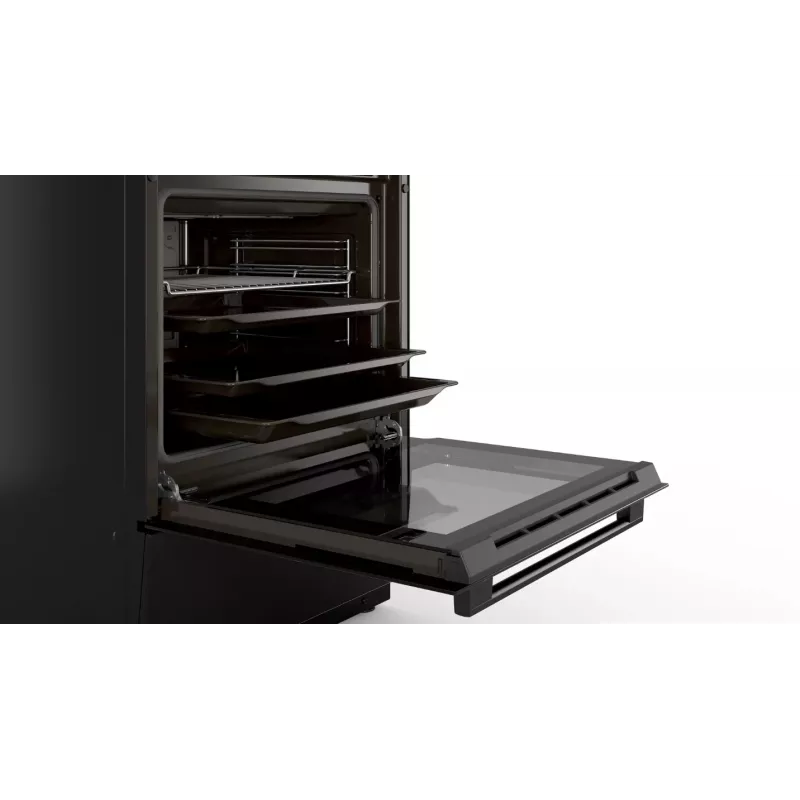 Bosch Serie 4 HLN39A060U brīvi stāvoša plīts ar indukcijas virsmu, melna