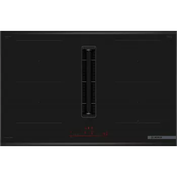 Bosch Serie 6 PVQ895H26E iebūvējamā indukcijas plīts ar tvaika nosūcēju, 80 cm, melna