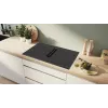 Bosch Serie 6 PVQ895H26E iebūvējamā indukcijas plīts ar tvaika nosūcēju, 80 cm, melna