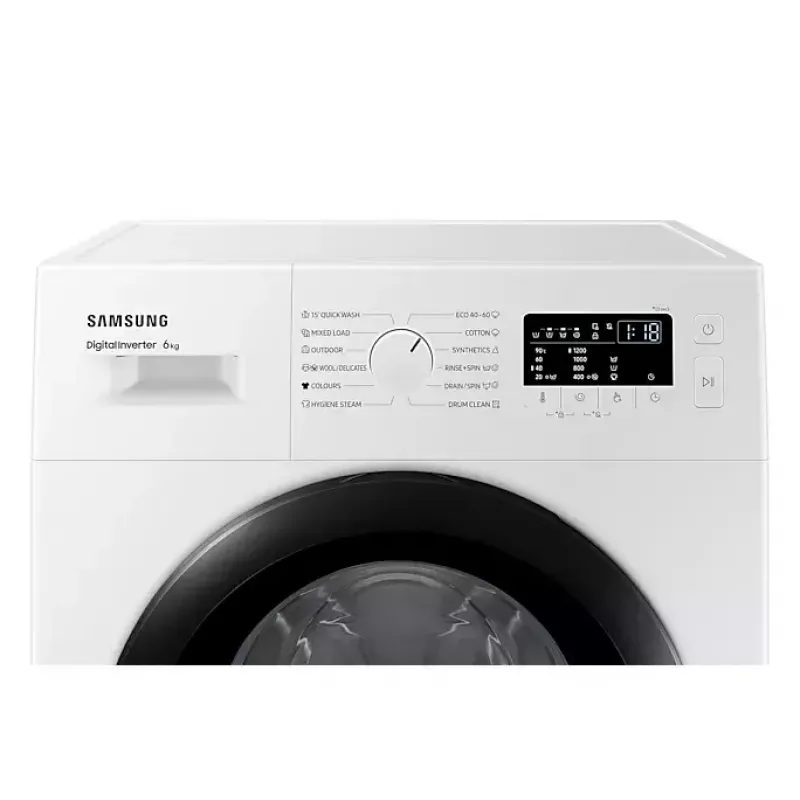 Samsung WW60A3120BE/LE veļas mazgājamā mašīna, priekšējā ielāde, 6 kg, 1200 RPM, balta