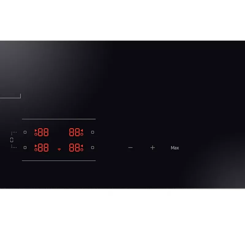 Iebūvējamā Samsung NZ8500BM Black zonas indukcijas plīts, 4 zonas, skārienvadība, priekšējā vadība, 590×520×48 mm