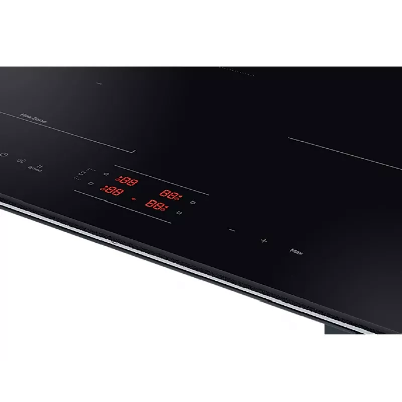 Iebūvējamā Samsung NZ8500BM Black zonas indukcijas plīts, 4 zonas, skārienvadība, priekšējā vadība, 590×520×48 mm
