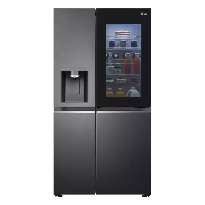 Ledusskapis ar saldētavu LG InstaView ThinQ GSXV90MCAE 635 L