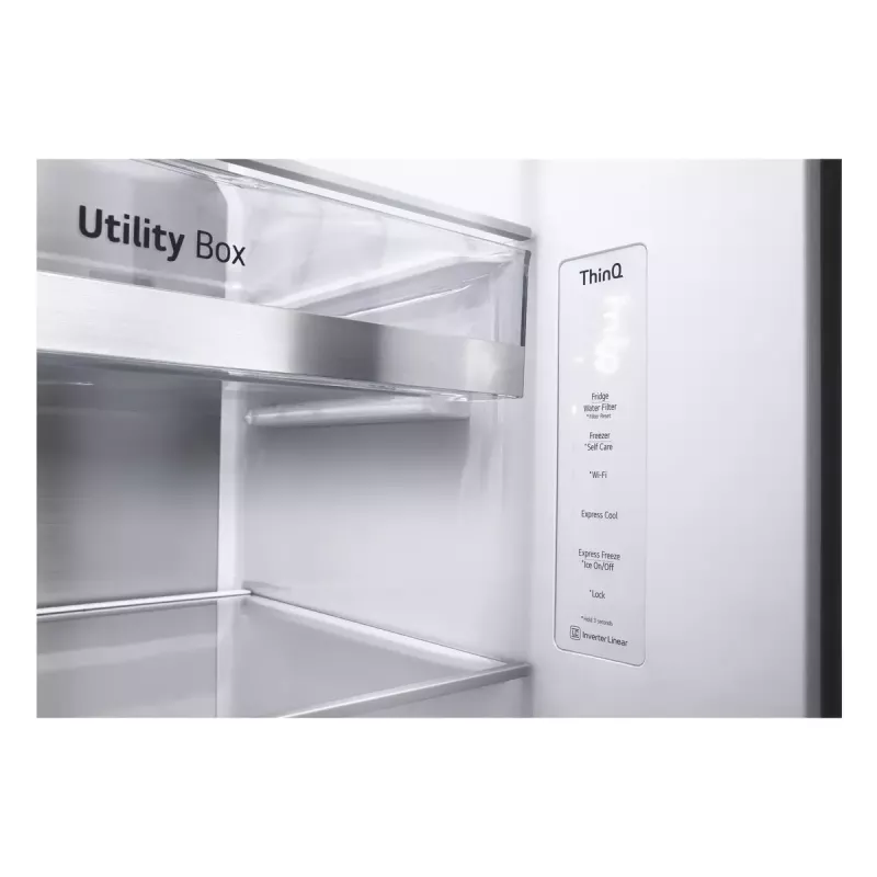 Ledusskapis ar saldētavu LG InstaView ThinQ GSXV90MCAE 635 L