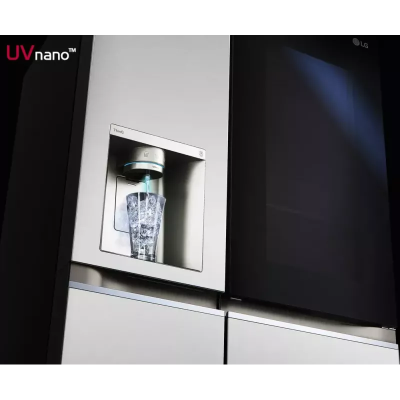 Ledusskapis ar saldētavu LG InstaView ThinQ GSXV90MCAE 635 L