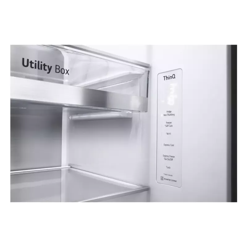 LG InstaView ThinQ GSXV91MCAE Amerikāņu ledusskapis ar saldētavu 635 L