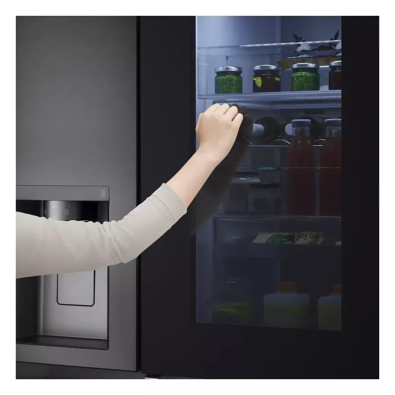 LG InstaView ThinQ GSXV91MCAE Amerikāņu ledusskapis ar saldētavu 635 L