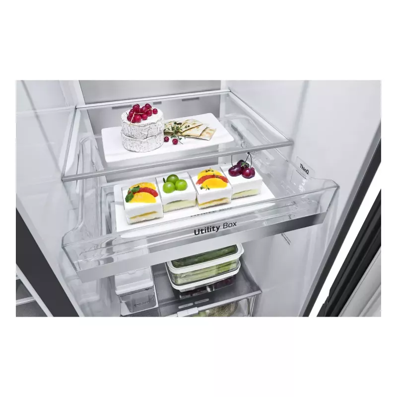 LG InstaView ThinQ GSXV91MCAE Amerikāņu ledusskapis ar saldētavu 635 L
