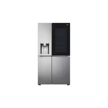 LG InstaView GSXV91PZAE ledusskapis Side-by-Side brīvstāvošs 635 L Melns, Nerūsējošais tērauds