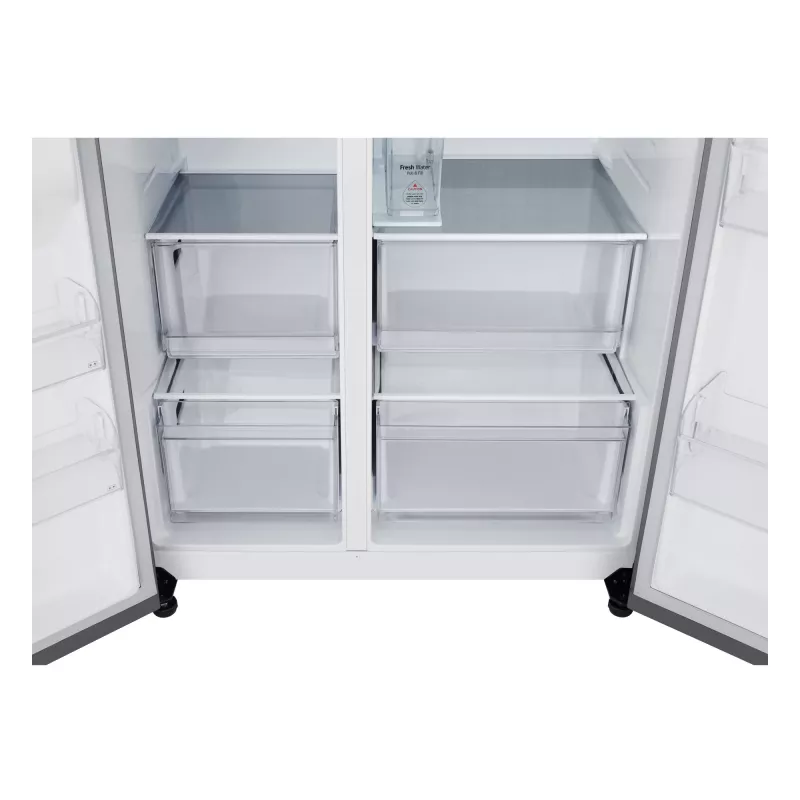 Ledusskapis LG GSLC41PYPE, 641 L, brīvi stāvošs, sudraba