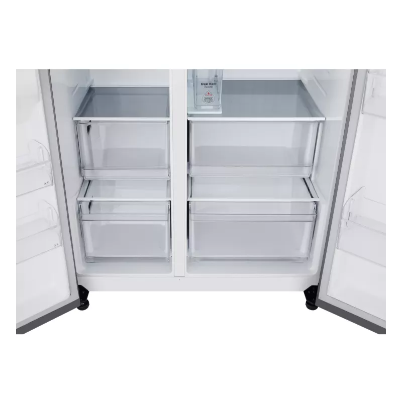Ledusskapis LG GSLC41PYPE, 641 L, brīvi stāvošs, sudraba