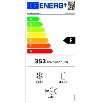 LG GSBC40EPPE sānu-pie-sāna ledusskapis Brīvi stāvošs 664 L E Melns
