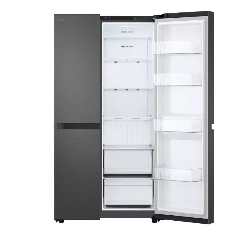 LG GSBC40EPPE sānu-pie-sāna ledusskapis Brīvi stāvošs 664 L E Melns